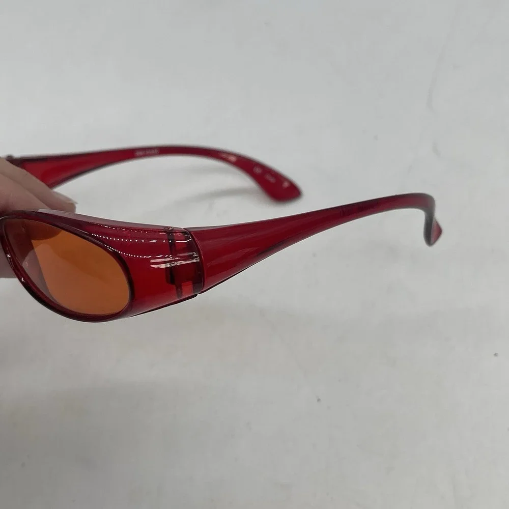 Vintage Supreme Sunglasses Frames Red Frame Red Lenses Oval Y2K 2000s